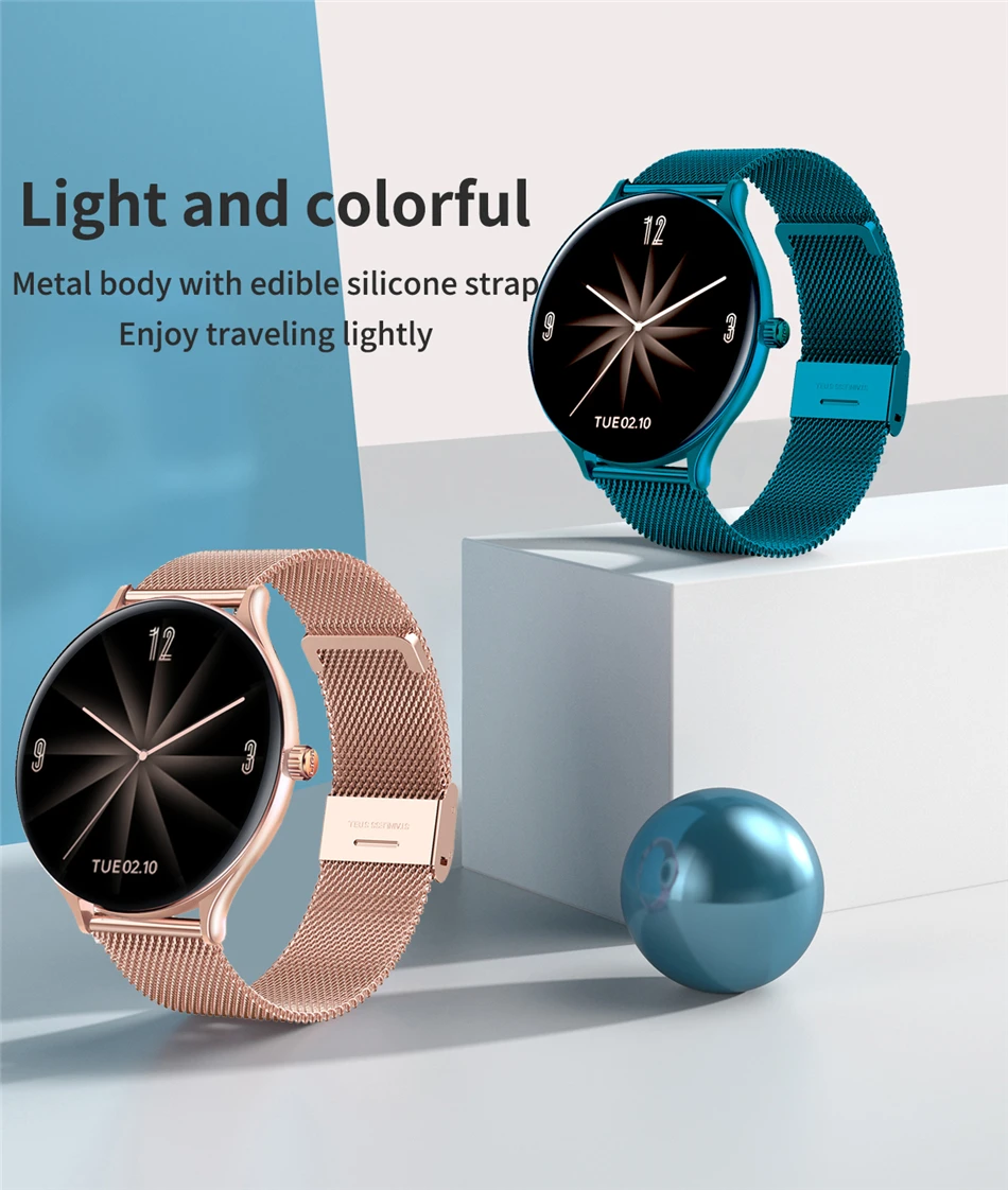 

Smart Watch Woman Fashion Watches Fitness Tracker Heart Rate Sleep Monitoring for Android IOS Waterproof Ladies Smartwatch Man