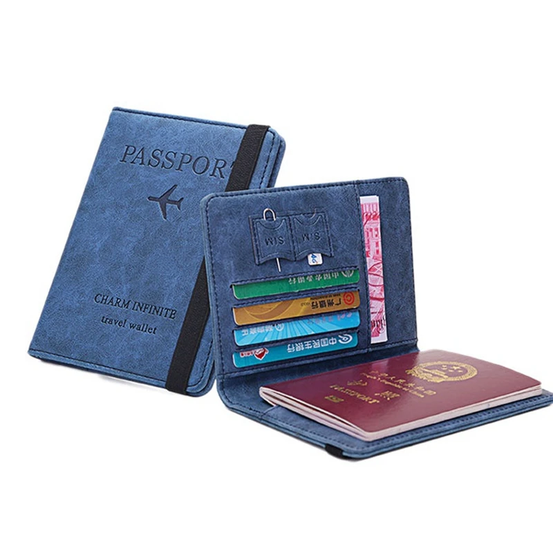 Унисекс кошелек для паспорта Повседневный многофункциональный сплошной цвет