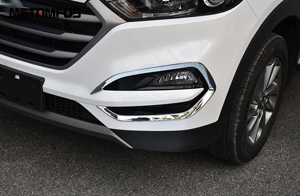 Хромированная передняя противотуманная фара для Hyundai Tucson 2015 2017 2018 крышка отделка