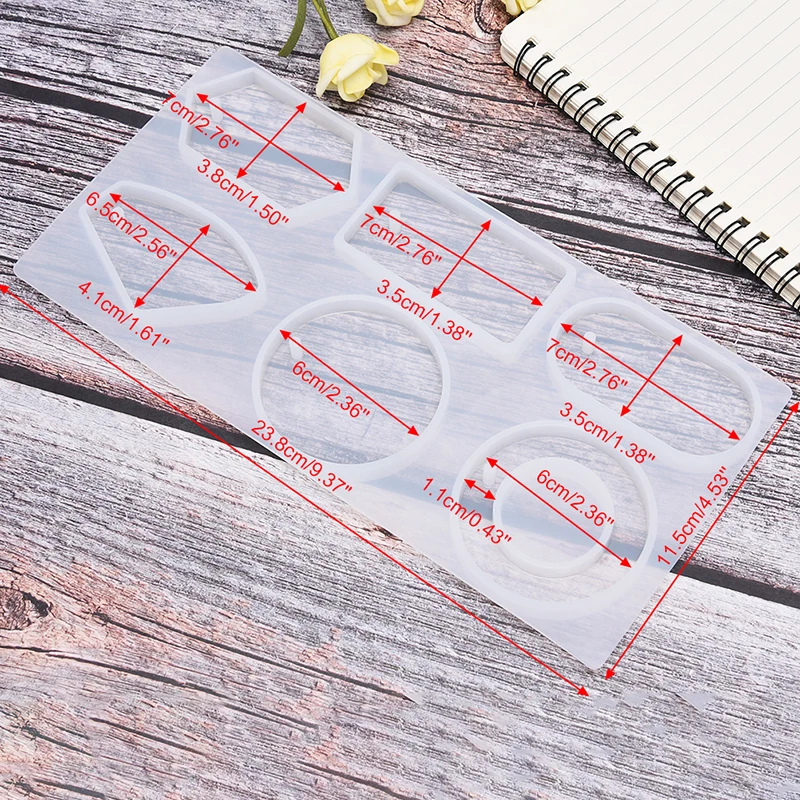 

Practical Silicone Mold Mould Epoxy Resin Jewelry Making Tool Hole Pendant DIY Necklace