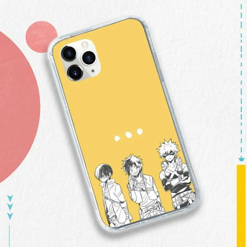 

My hero academia hot anime manga high quality Phone Case coque for iPhone 11 12 pro XS MAX 8 7 6 6S Plus X 5S SE 2020 XR