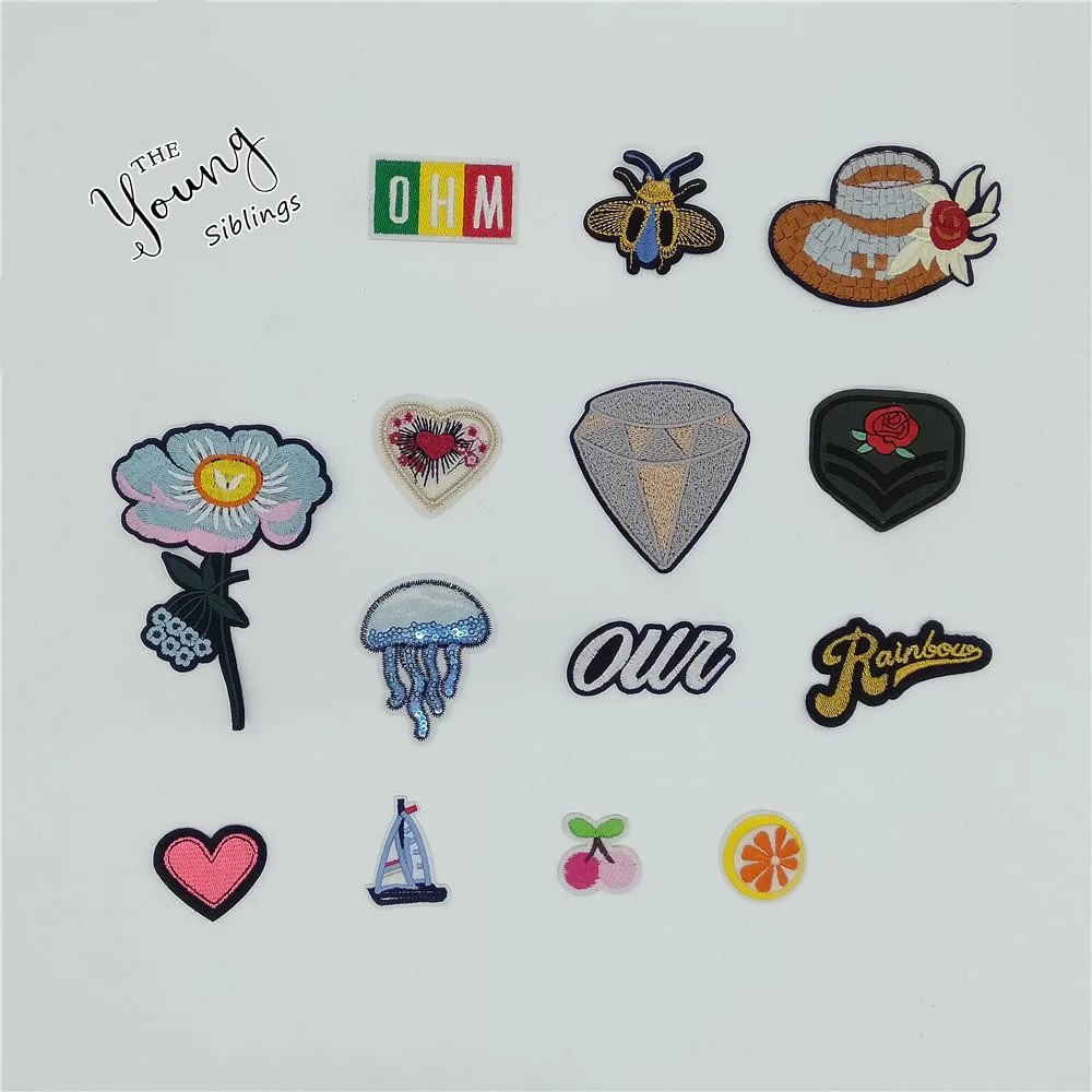 Мультяшный Модный стильный термоплавкий клей аппликация вышивка утюгом на