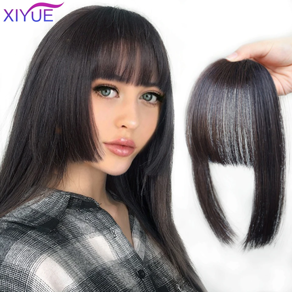 XIYUE Princess Bangs Hime Cut Hairstyles Clip In Hair for Women on | Шиньоны и парики