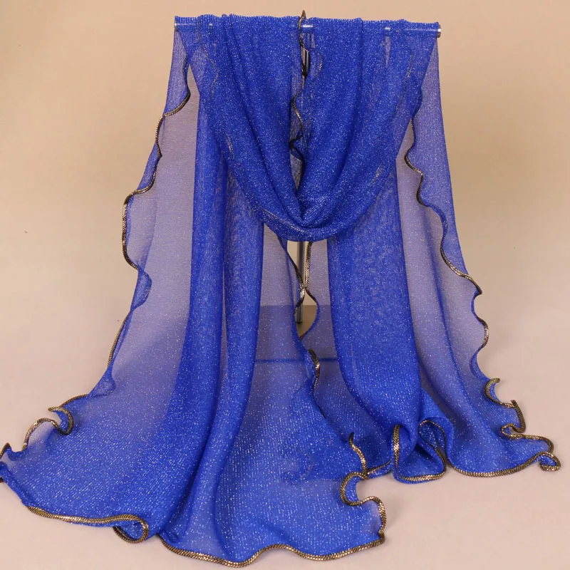 Весенне-летний женский шелковый шарф с закрученным золотом модные женские