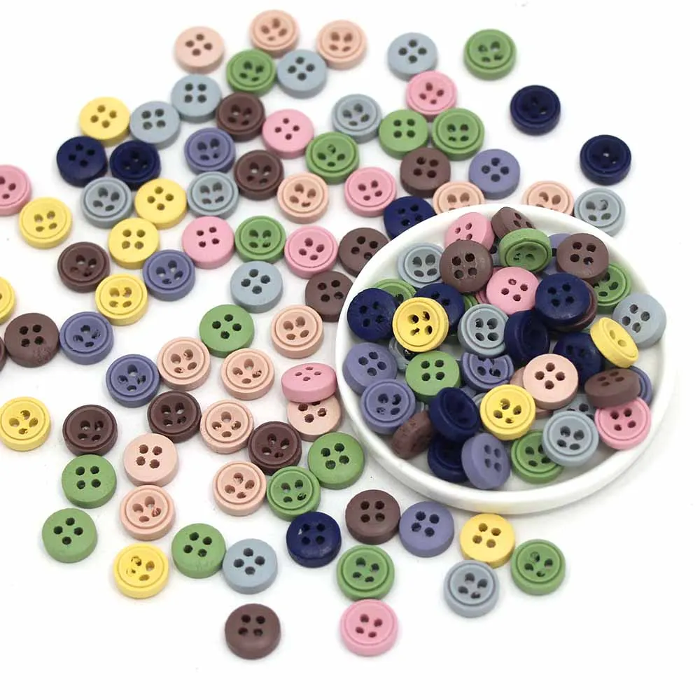 50 шт разноцветные овальные деревянные пуговицы ручной работы 2 отверстия для