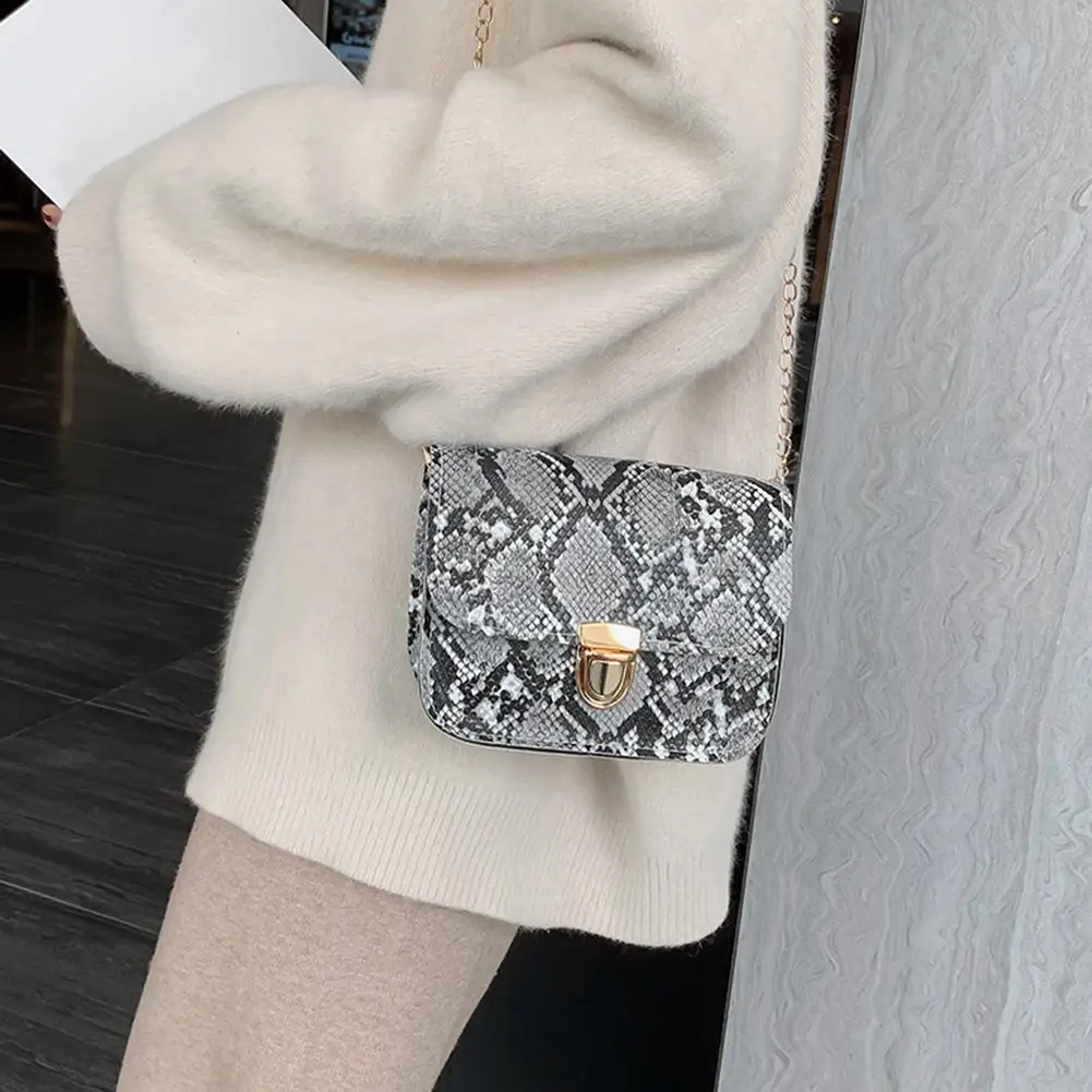 Сумка кросс боди Женская с принтом в виде змеиной кожи|Сумки ручками| |