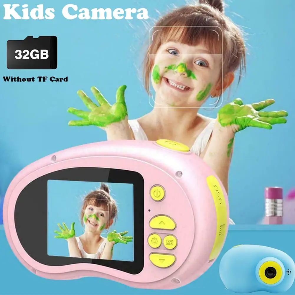 Rechargeable Kids Mini Digital Camera 2.0 Inch HD Screen 1080P Video Recorder Camcorder Language Switching Timed Shooting |