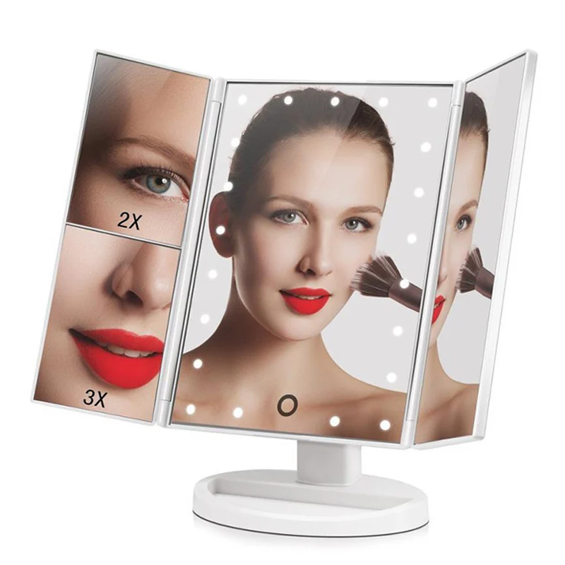 Зеркало для макияжа светодиодный сенсорный Экран 22 светильник рабочего стола