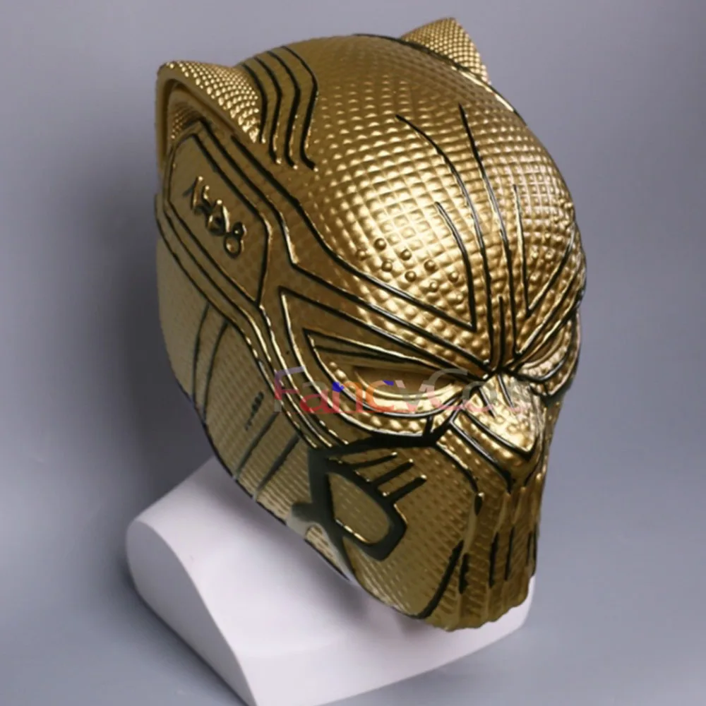 Маска для косплея по мотивам фильма золотисто-черный пантеры Erik Killmonger Panthera Pardus