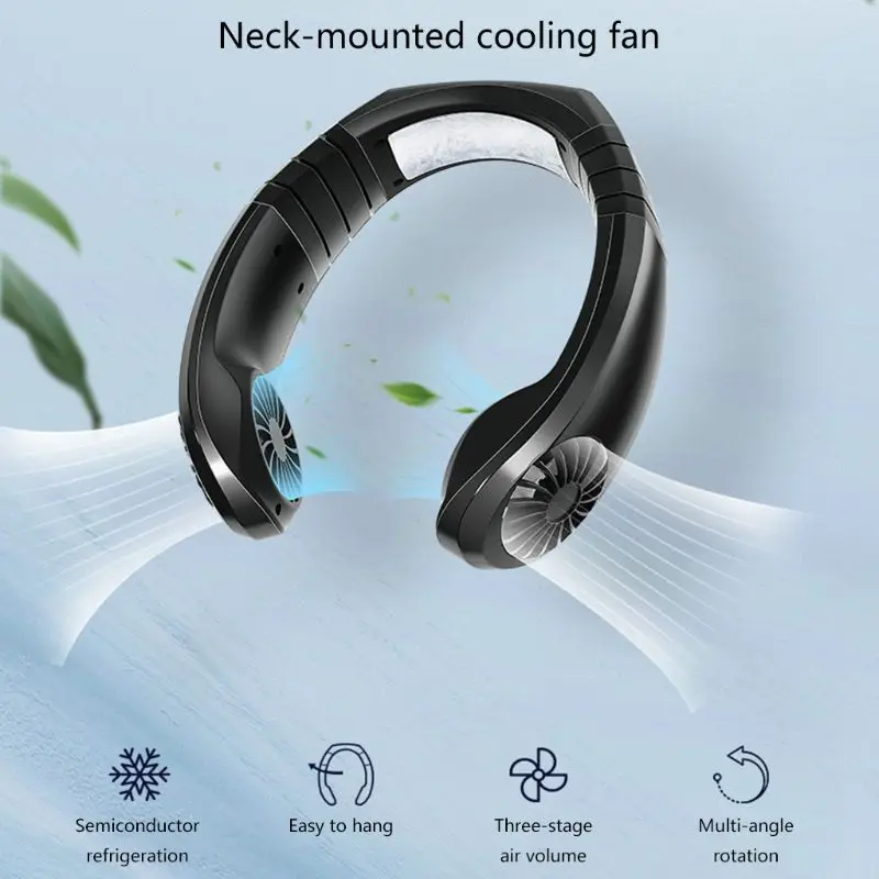 Comprare Micro USB 2 In 1 Di Raffreddamento Di Aria Portatile Attaccatura Del Collo Mini Ventilatore Elettrico Condizionatore D'aria Indoor Outdoor Sports Ventole Di Alta Qualità