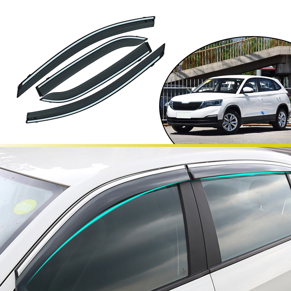 Автомобильный Стайлинг ABS дым Окна Автомобиля Козырьки для SKODA KAMIQ автомобиля Защита от солнца и дождя ветровые дефлекторы 4 шт
