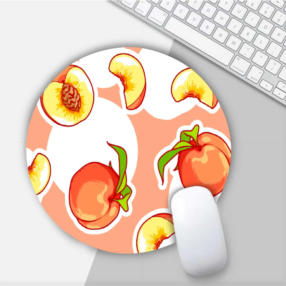 

Cute Fruit Strawberry Round Mouse Mat Gaming Mouse Pad For PC Laptop Notebook 20x20cm Gamer Desk Pad