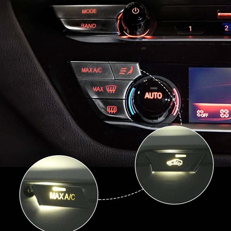 

Car Center Console Air Condition Switch Buttons Cover 12Pcs for BMW 5 Series 528 530 G30 540Li 2018 ABS Chrome
