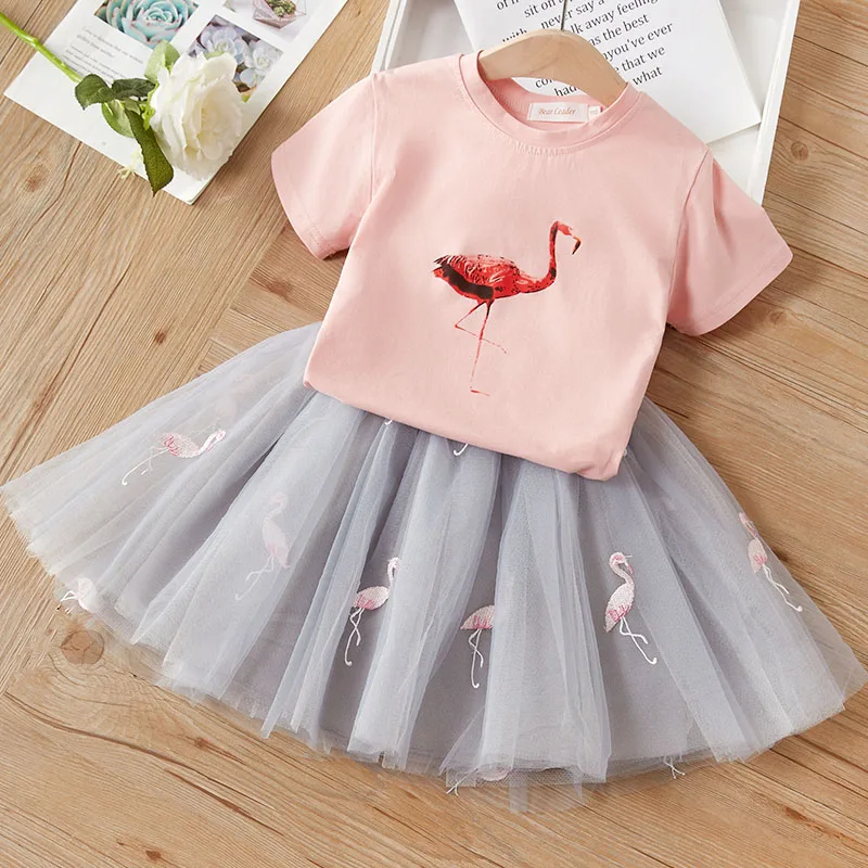 Платье для девочек Bear Leader летнее с длинным рукавом бантом и принтом в горошек |