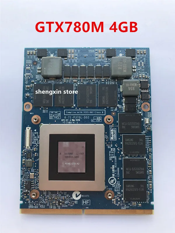 Оригинальная видеокарта GTX780M GTX 780M VGA для Clevo P375SM P170EM P150EM P157SM P151SM P150SM DELL m17x r4 r5 m18x r2