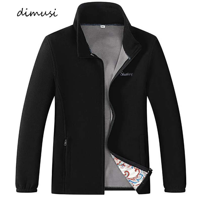 

DIMUSI Men's Bomber Jacket Casual Man Polar Softshell Coats Fashion Outwear Fleece Warm Slim Fit Sweatshirt Jacket Mens Clothing