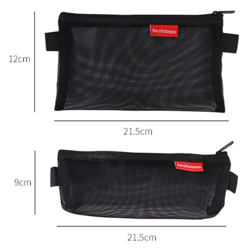 Простая прозрачная Сетчатая Сумка для ручек сумка хранения Студенческая