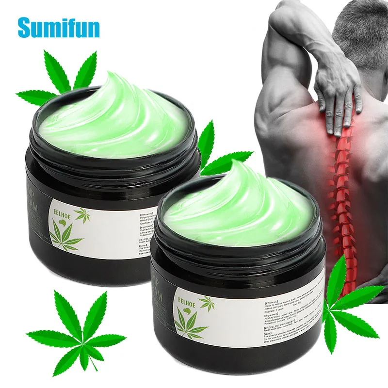 

1/2pcs 30g Soft Natural Anti-Inflammation Hemp Cream Neck Pain Balm Ointment Pain Relief Relieve Musle Relief Green Hemp Balm