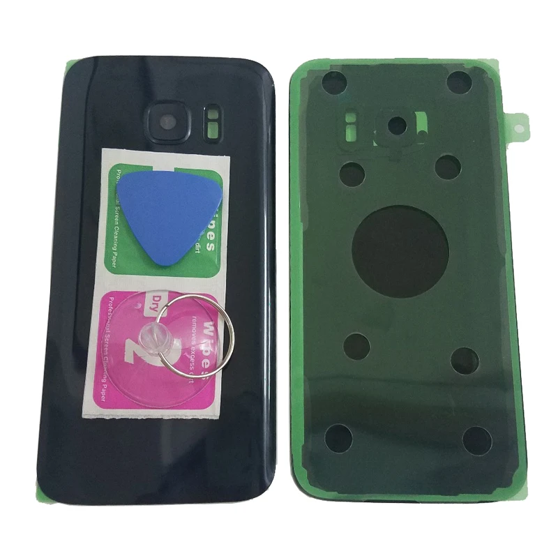 

Back Glass Cover For Samsung Galaxy S6 S7 S8 S9 S10 Plus S10+ S10e New Rear Panel Black Door Case With Lens Adhesive + Tools