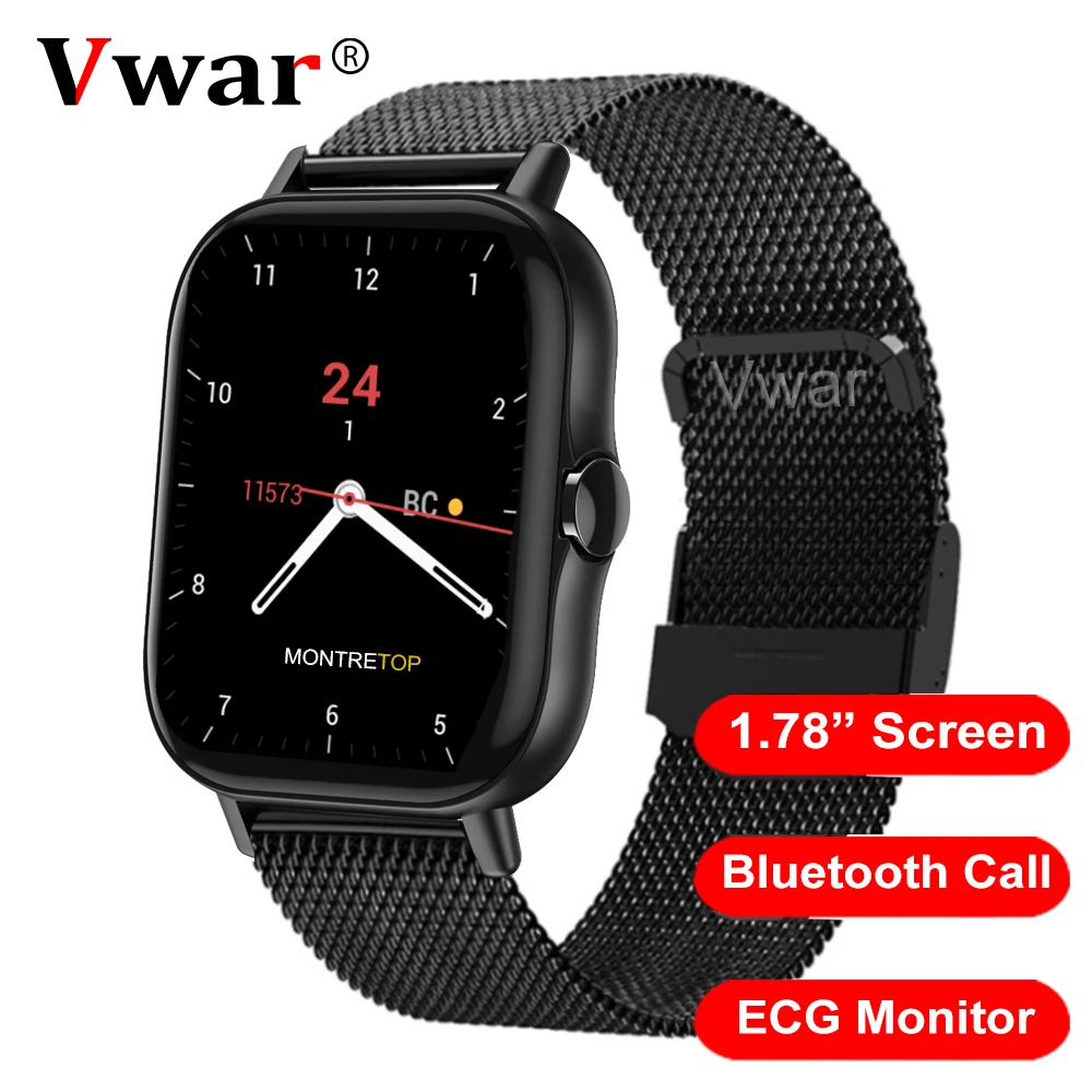 Смарт часы Vwar DTX 2 с Bluetooth и вызовом 1 78 дюймов экран пульсометр фитнес трекер DT94 GTS