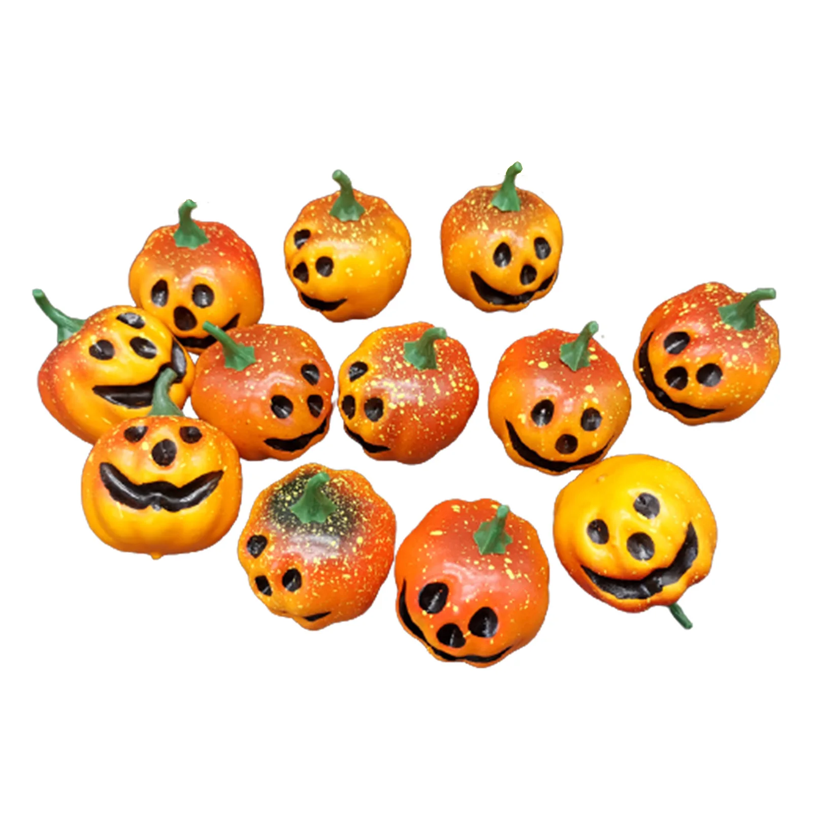 

Искусственная улыбающаяся тыква, украшение на Хэллоуин, искусственная Тыква для осеннего урожая вечерние ничные принадлежности, 12 шт.