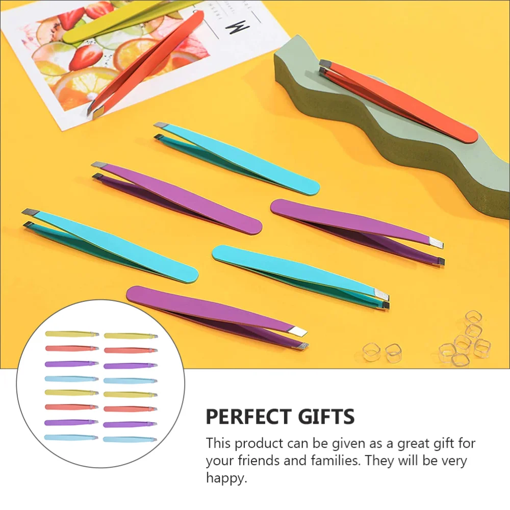 

16Pcs Creative Diagonal Brow Clip Beauty Eye Hair Removal Tool