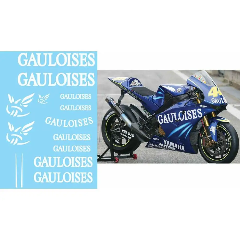 Наклейки GAULOISES YAMAHA M1 1/12 наклейки VALENTINO ROSSI TAMIYA MIN TB DECAL TBD90 2004 | Инструменты для