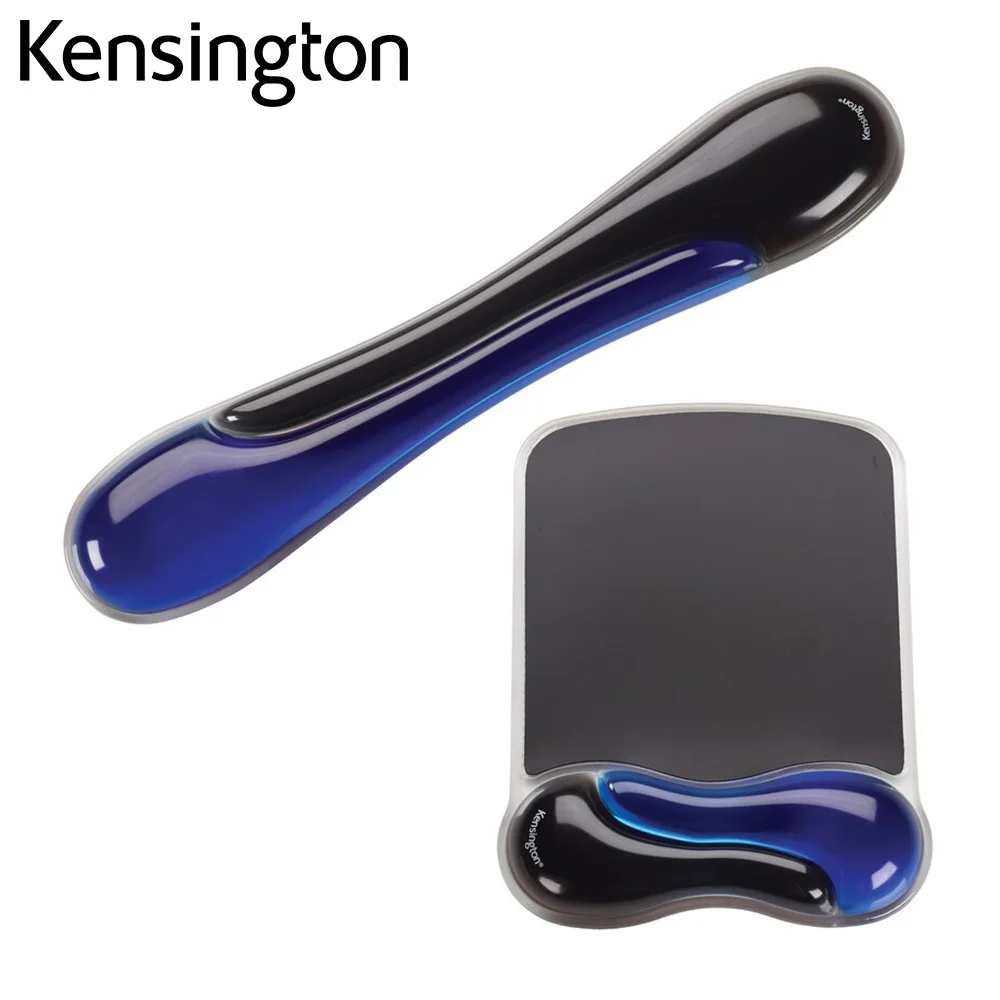 

Kensington Original Black/Blue Gel Keyboard Wrist Rest and Mouse Pad Wrist Rest K62397+K62401 for Mechanical Game Keyboards