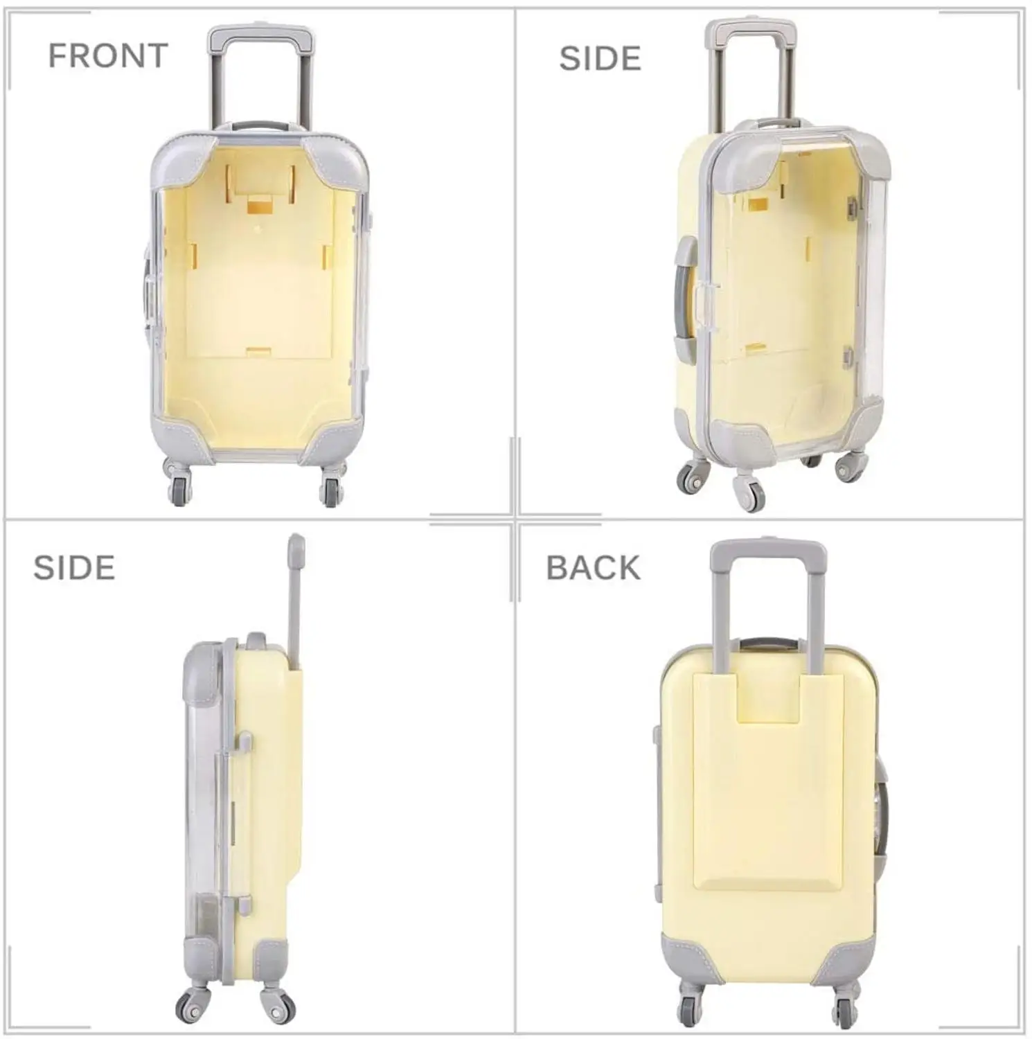 15 Styles Color Plastic Sliding Suitcase For 18 Inches American Doll&amp43 CM New Born Baby Generation Russian Girl's Christmas Toy |