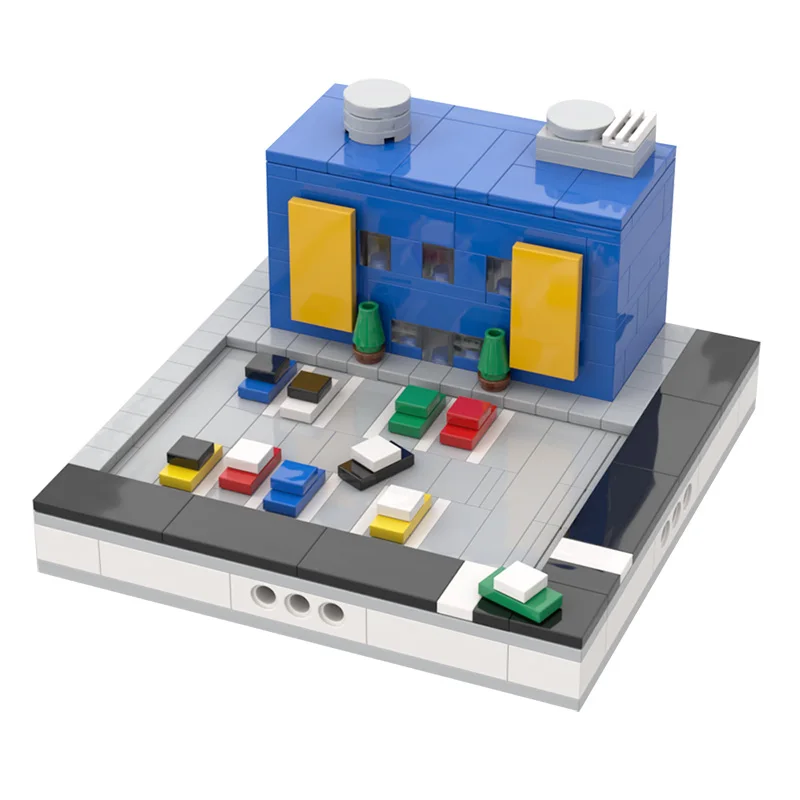 

Street View Architecture Moc Car Park in City Construction Building Block Bricks Model Toys For Kids Children Gifts 248PCS
