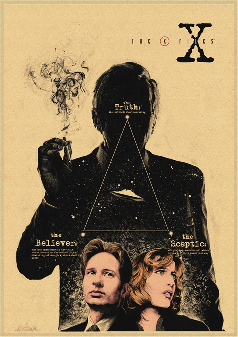 Постер X-файлы для телевизионной серии винтажные постеры дома бара декор