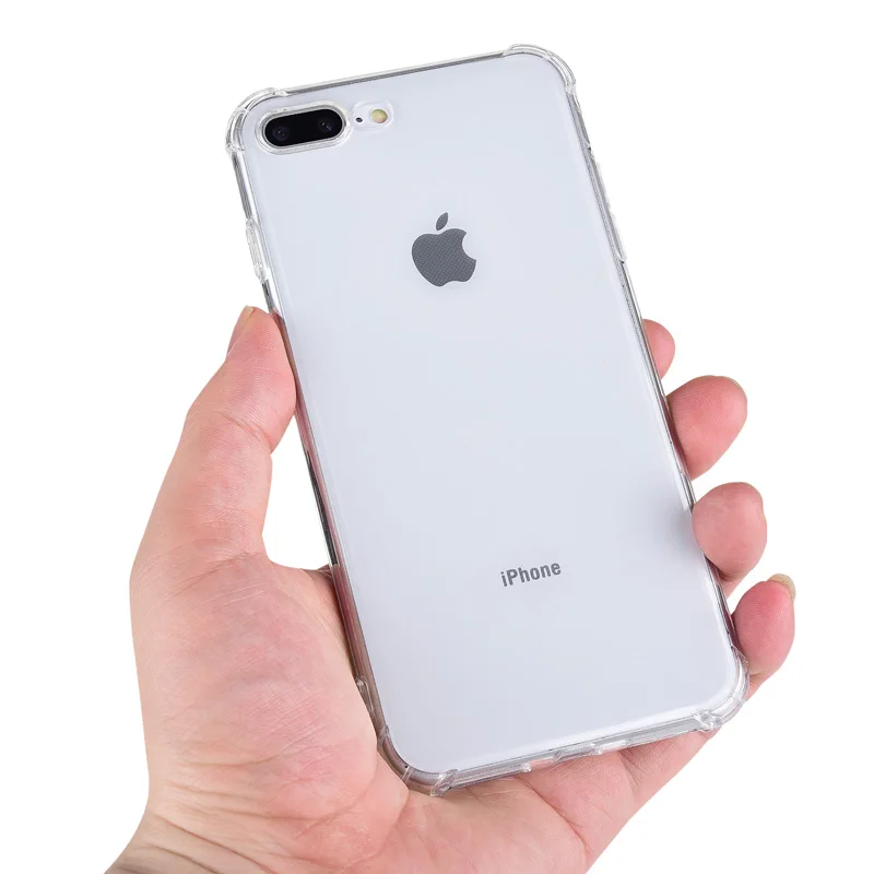 Противоударный мягкий прозрачный чехол для Apple iPhone XS Max XR X 8 7 6 s 6s Plus 5 5S SE