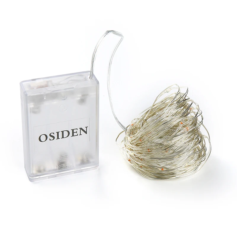 Гирлянда светодиодная 1-3 м с медной проволокой на батарейках 3AA | Дом и сад