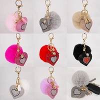 suspension rhinestone decor accrssories key ring womens heart keychain bags
