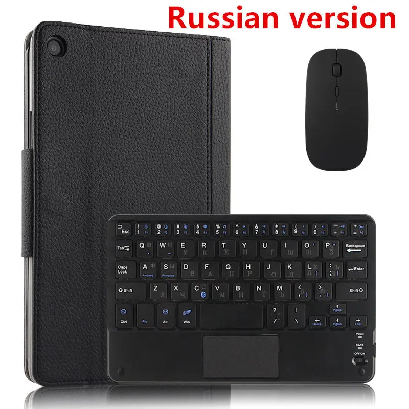 Чехол для Xiaomi mi Pad 4 Plus Беспроводная Bluetooth защитная накладка для клавиатуры из искусственной кожи mi pad4 mi pad 4 plus 10," планшетный ПК чехол - Цвет: black mouse Russian