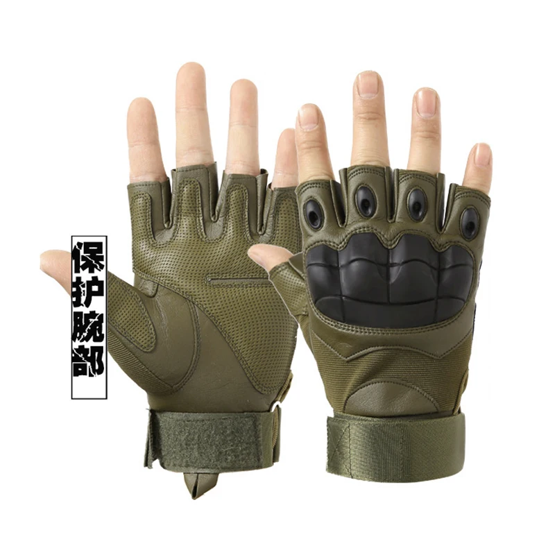 

Outdoor Hiking Mountaineering Gloves Hunting Tactical Military training Thickened Wear-resistant Field Survive Half finger glove