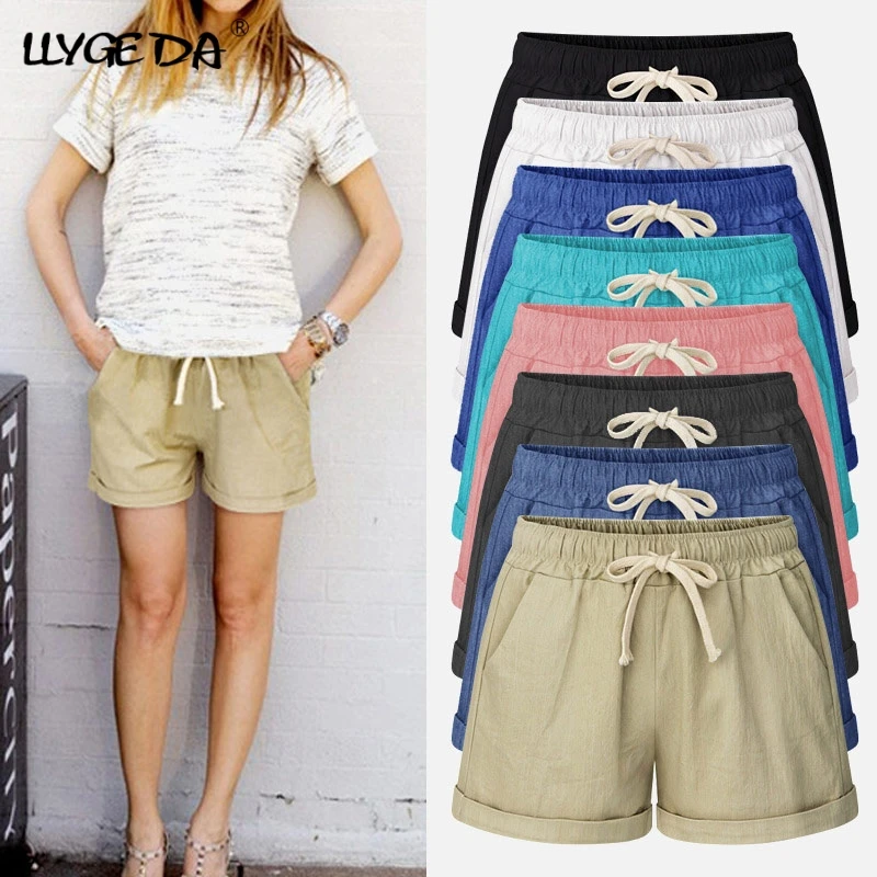 Большие размеры спортивные женские шорты для бега занятий спортом женщин с