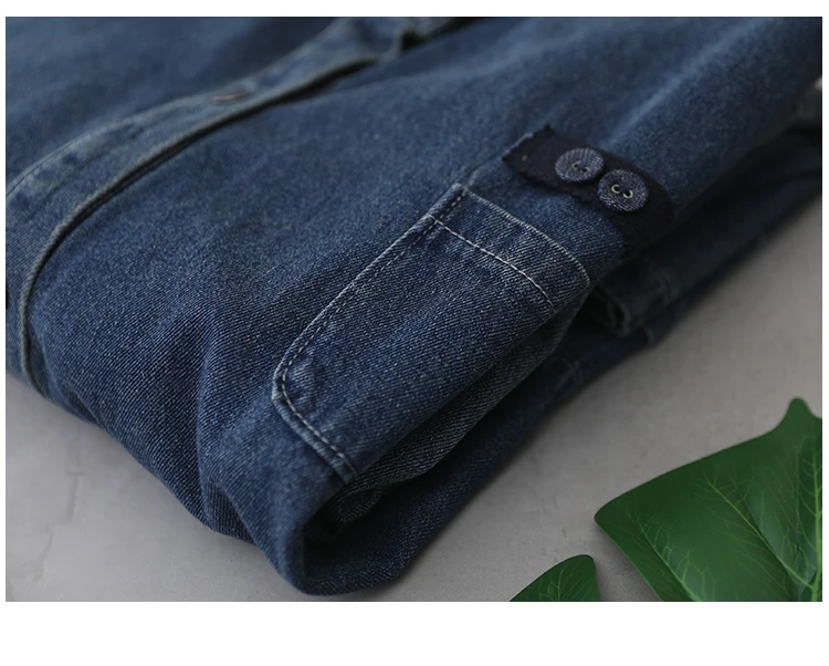 Женский джинсовый комбинезон с поясом весенний длинным рукавом и принтом звезд