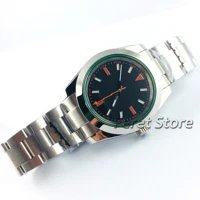 39mm bliger black dial sapphire glass romantic sweet gifts top brand automatic movement mens watch