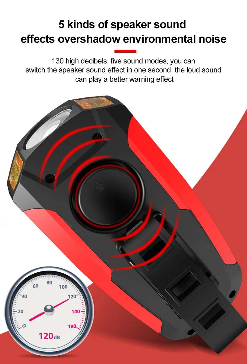 

Bicycle Light Five Light Modes Ultra-Wide-Angle Irradiation Bike Headlight Usb Charging With Horn Stopwatch Night Riding Light