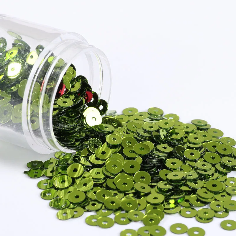 Лидер продаж плоские круглые пайетки из ПВХ 4 мм 5 6 россыпью для шитья рукоделия