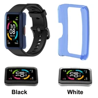 new pc shell screen protector slim protective edge frame case cover for huawei honor band 6 smart watch transparent accessories