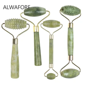 Нефритовый каменный массажный ролик для лица