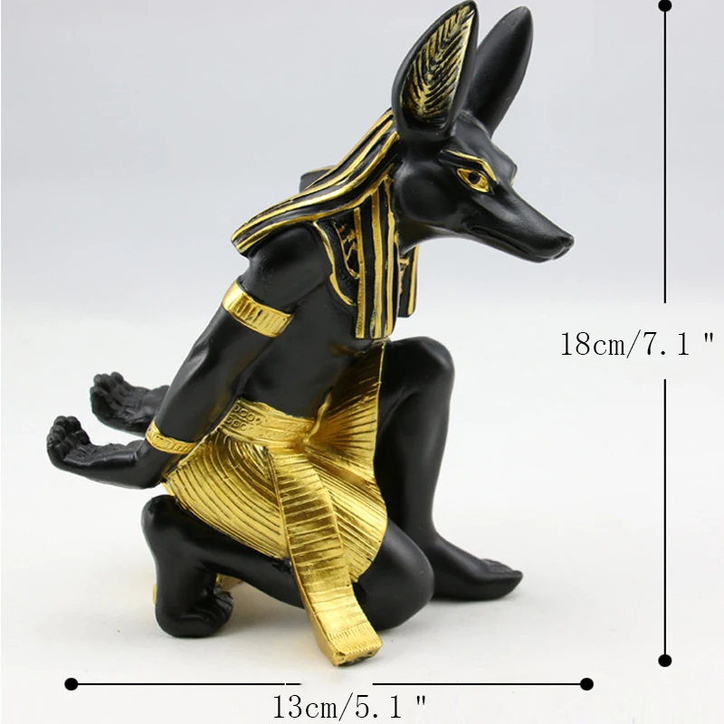 Strongwell Ancient Egyptian Anubis God Wine Rack Holder Figurine Resin Craft Seat Miniature Model Home Decoration Gift | Дом и сад