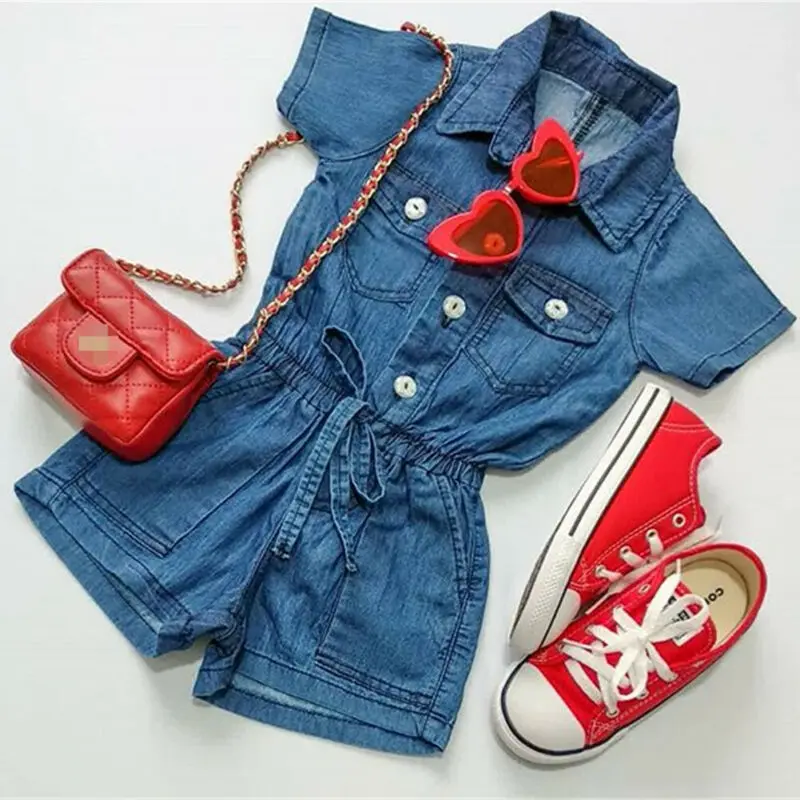 Модель 2020 года яркий костюм для малышей комбинезон с коротким рукавом из синей