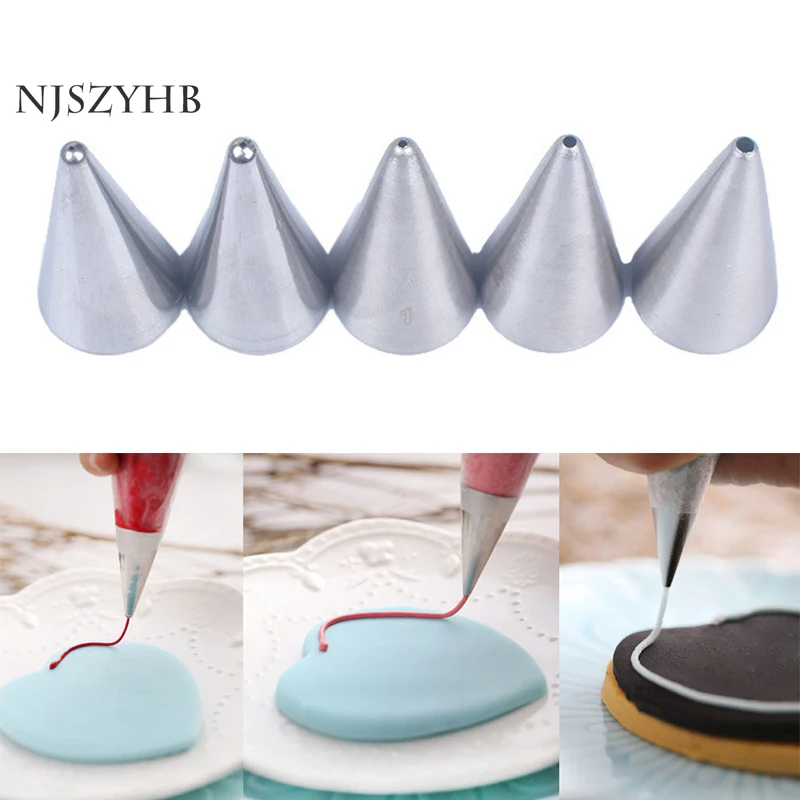 5 шт./компл. круглый Нержавеющая сталь советы по украшению глазурью с