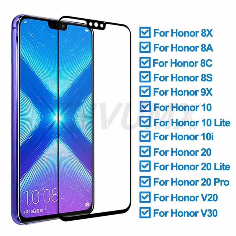 Стекло защитное FHVUMX для Huawei Honor (разные модели) 9D | Мобильные телефоны и аксессуары