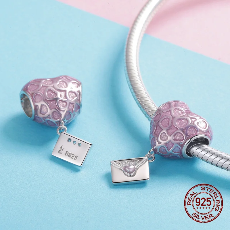 Женский браслет из серебра 925 пробы с эмалью и бусинами | Украшения аксессуары