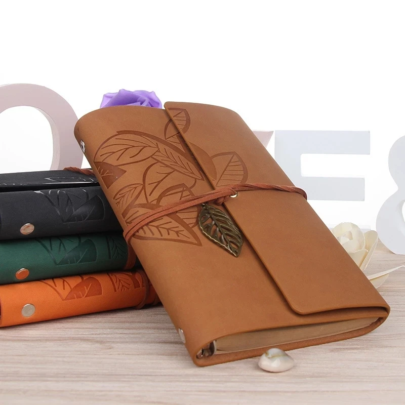 

2021 A7 Retro Notebook Diary Notepad Literature Leather Stationery Gifts Traveler Journal Planners Office School Supplies