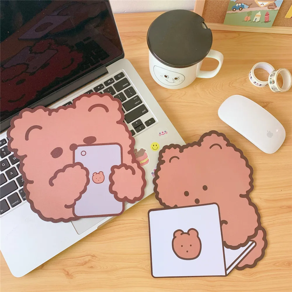18x19 см kawaii с рисунком милого мишки Мышь коврик стол большие туристические коврики
